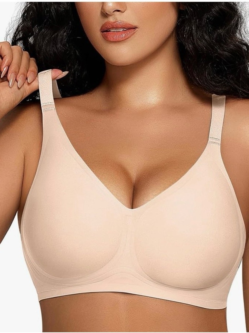 Seamless Wireless Comfort Jelly Bra in Nude/Skin Color